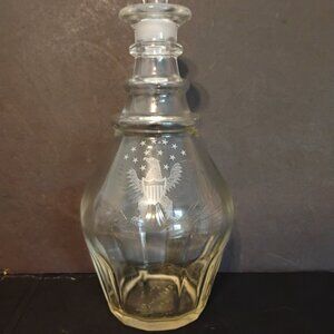 Bicentennial Glass Decanter with Stopper 1976 Vintage